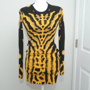 JUST CAVALLI BY ROBERTO CAVALLI DRESS  LONG Slv Metallic jacquard US S